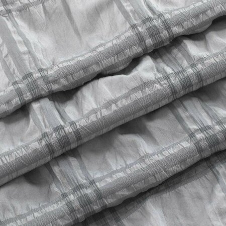 HOMEROOTS 72 x 70 x 1 in. Gray Modern Striped Crinkle Shower Curtain 399717